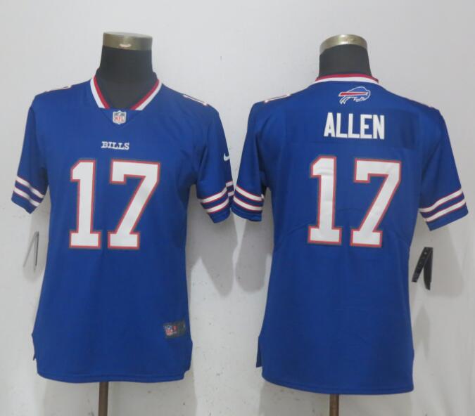 Women Buffalo Bills 17 Allen Blue Nike Vapor Untouchable Limited Playe NFL Jerseys